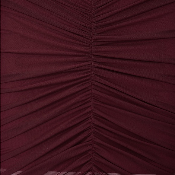 NWT JW PEI Emily Elegant Off-Shoulder Ruched Evening Red Gown Dress SZ 10 - Picture 6 of 6